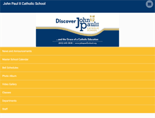 Tablet Screenshot of johnpaul2school.org